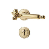 Bedroom Door Lock Indoor Room Wooden Golden Magnetic