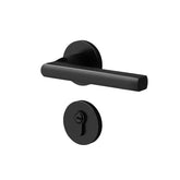 Black Door Lock Indoor Bedroom Bathroom Handle Split Lock