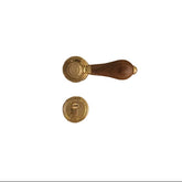 French Retro Bedroom Door Lock Walnut Silent Handle