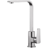 Square Chrome Kitchen Faucet Hot Cold