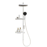 Thermostatic Shower Set With Storage Shelf White