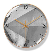 Gray Silent Minimalist Industrial Clock