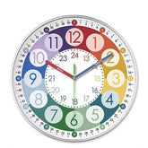 Colorful Silent Children Educational Clock