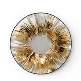 Black Gold Round Abstract Luxury Painting