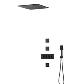 Black All Copper Concealed Wall Mounted Thermostatic Shower