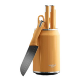 Titanium Blade Kitchen Knife Set With Block Holder