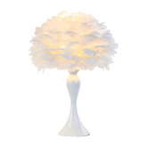 Nordic Feather Lamp Bedroom Bedside Night Light