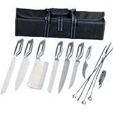 Portable Outdoor Camping Knife Set With Storage Bag