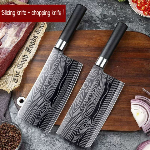 Damascus Steel Kitchen Knife Set Complete