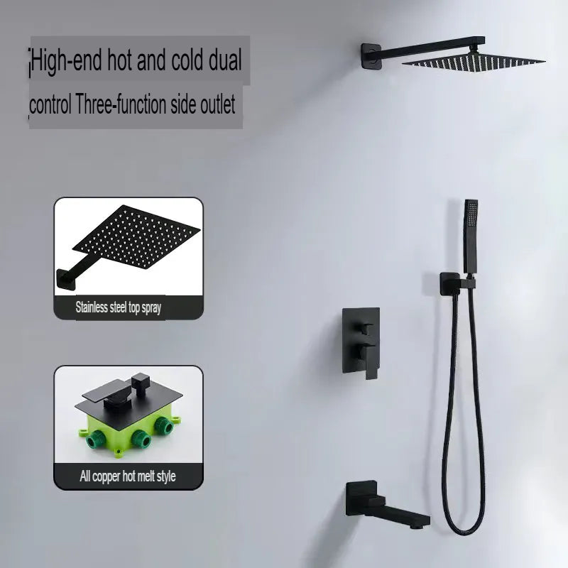 Concealed Shower Head Hot Melt Dual Use Embedded