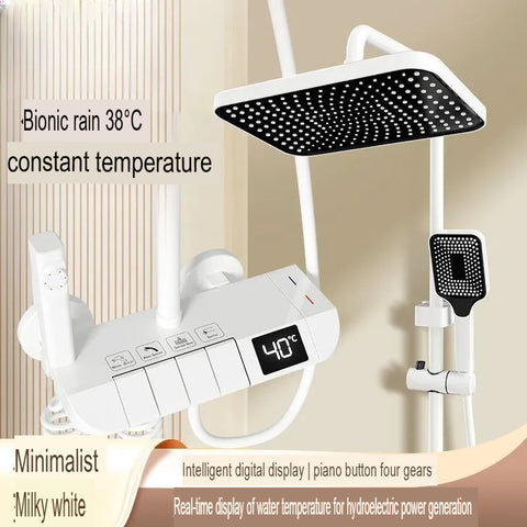 All Copper Shower Head Set Thermostatic Pressurized