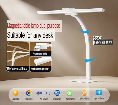 Desk Lamp Dual Use Eye Friendly Study Reading Writing Bedside Children Students
