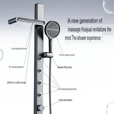 Spa Shower Panel System With Massage Jets And Handheld