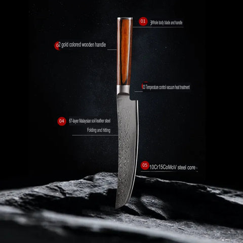 Damascus Steel Chef Knife Professional Kitchen Tool