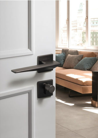 Indoor Silent Zinc Alloy Handle Lock Golden Bedroom Door