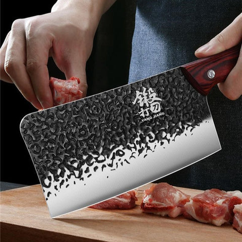 Kitchen Knife Set Household Forged Steel Wood Holder