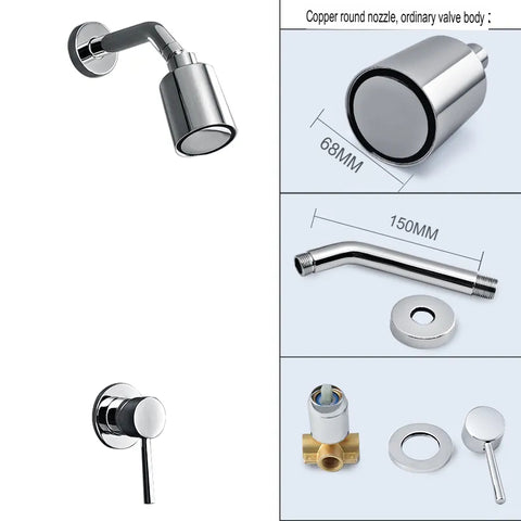 All Copper Shower Head And Shower Set For Hotels Bathhouses