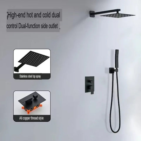 Concealed Shower Head Hot Melt Dual Use Embedded