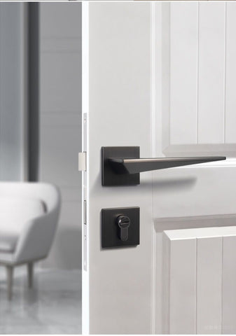 Indoor Silent Zinc Alloy Handle Lock Golden Bedroom Door