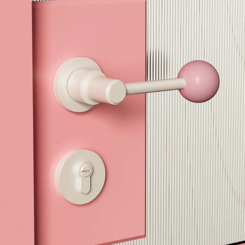 Interior Door Knob Lock Retro Bedroom Silent Handle