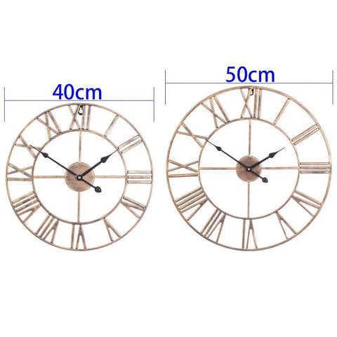 Hollowed Wrought Iron Retro Clock