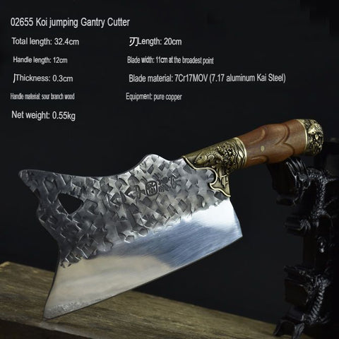 Hand Forged Kitchen Cleaver Sharp Slicing Chef Knife