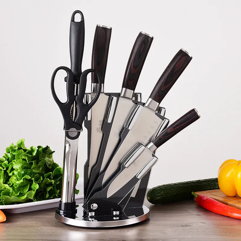 Kitchen Knife Set Seven Piece Stainless Steel