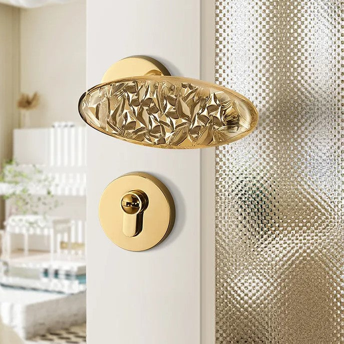 Crystal Bedroom Door Lock Indoor Silent Wooden Split