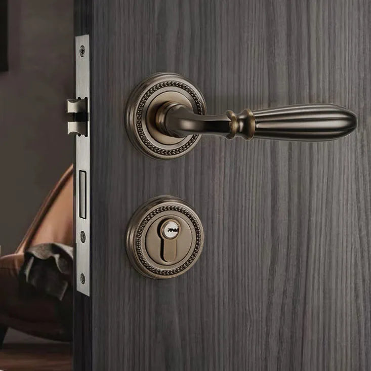 Indoor Silent Wooden Door Lock Bedroom Magnetic Split