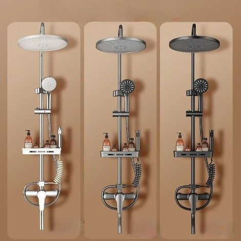 All Copper Shower Head Set Rain Shower Booster