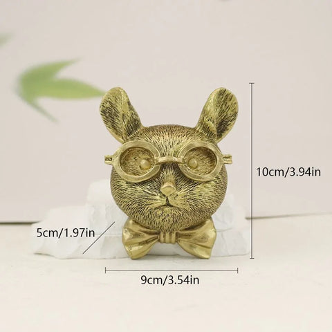 Vintage Gold Animal Head Wall Sculptures