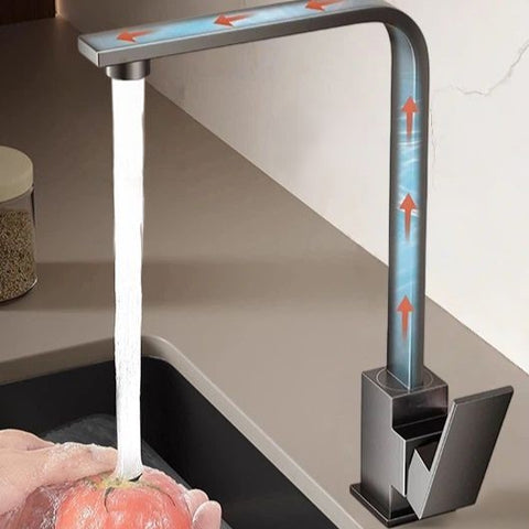 Square Kitchen Faucet Hot Cold Water