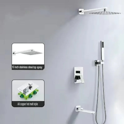 Concealed Shower Head Hot Melt Dual Use Embedded