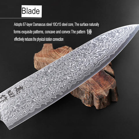 Damascus Steel Kitchen Knife Chef Sharp Slicing Meat
