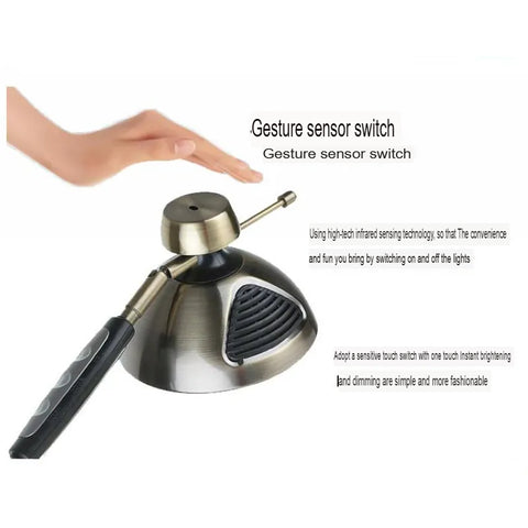 LED Desk Lamp Gesture Sensor Adjustable Arm Metal Base