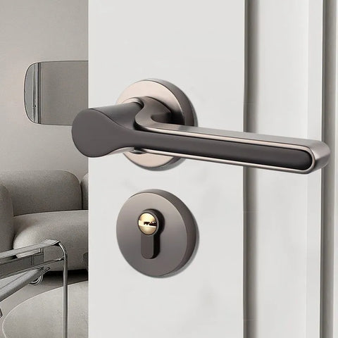 Modern Bedroom Silent Magnetic Door Lock Handle