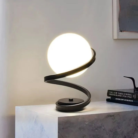 Modern Spiral Bedside Table Lamp Eye Protection