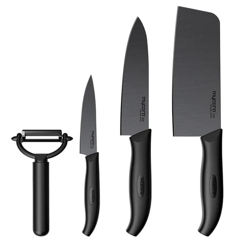Ceramic Knife Set 5 Piece Kitchen Black Handle