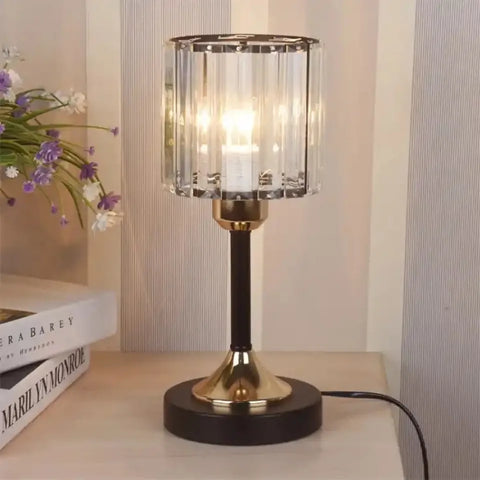 Simple Led Crystal Table Lamp Romantic Warm