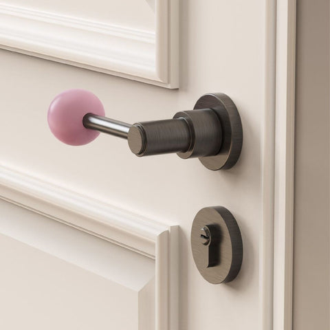 Interior Door Knob Lock Retro Bedroom Silent Handle