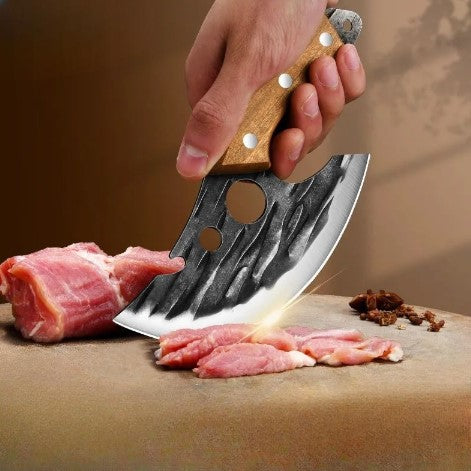 Multi Function Bone Cutting Knife Wooden Handle