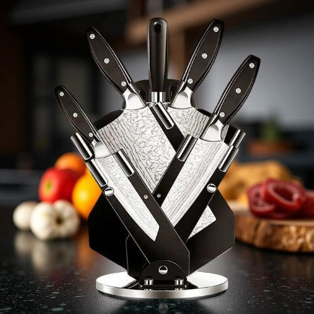 Kitchen Knife Set Stainless Steel Damascus Cleaver