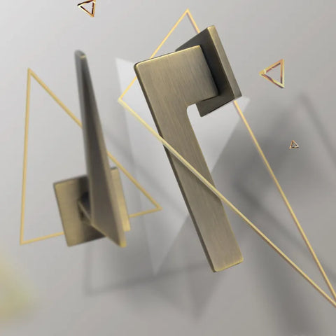 Indoor Silent Zinc Alloy Handle Lock Golden Bedroom Door