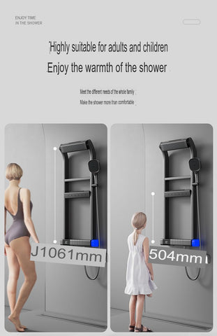 Thermostatic Copper Shower Set Digital Storage