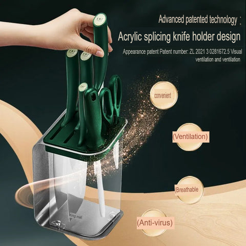 Complete Kitchen Knife Set Sharp Slicing Cutting Tools