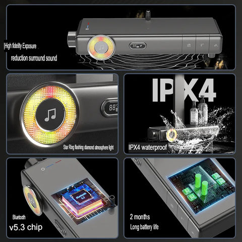 Smart Bluetooth Speaker Shower System With Remote Control