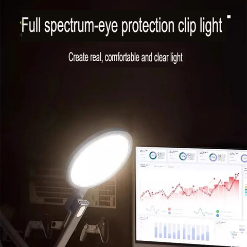 Clip On Desk Lamp Eye Protection Study Reading Work
