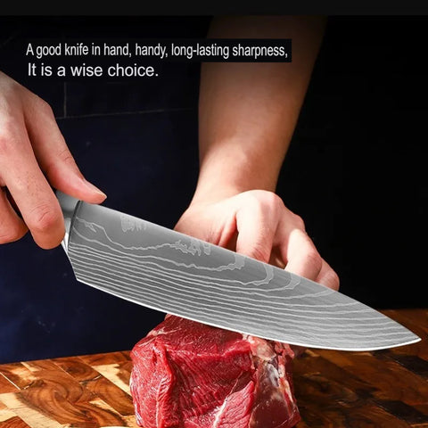 Professional Damascus Steel Kitchen Knife Set