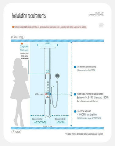 Thermostatic Smart Bathroom Shower Set