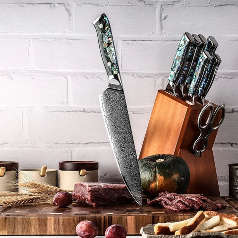 67 Layer Damascus Steel Kitchen Knife Set